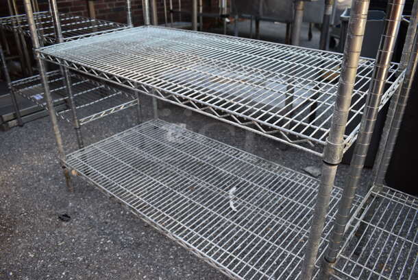 Chrome Finish 4 Tier Shelving Unit. BUYER MUST DISMANTLE. PCI CANNOT DISMANTLE FOR SHIPPING. PLEASE CONSIDER FREIGHT CHARGES. 48x24x75 - Image 3 of 4