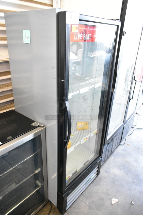 2020 True GDM-12-HC Metal Commercial Single Door Reach In Cooler Merchandiser w/ Poly Coated Racks. 115 Volts, 1 Phase. Tested and Working! - Image 2 of 5