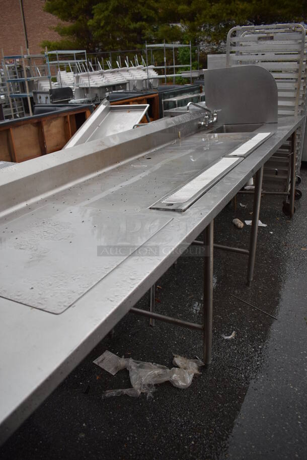 Stainless Steel Soda Station w/ Sink Bay, Faucet, Handles and Splash Guard. 156x31x56 - Image 6 of 6