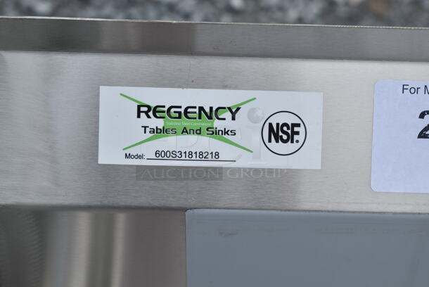 BRAND NEW SCRATCH AND DENT! Regency 600S31818218 Stainless Steel 3 Bay Sink w/ Dual Drain Boards. No Legs. - Image 9 of 9