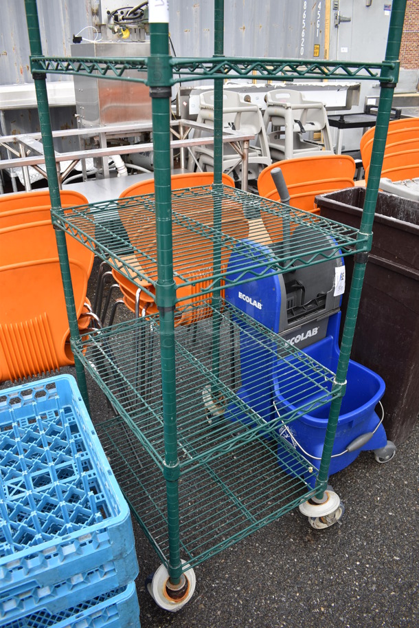 Metro Green Finish 6 Tier Wire Shelving Unit on Commercial Casters. BUYER MUST DISMANTLE. PCI CANNOT DISMANTLE FOR SHIPPING. PLEASE CONSIDER FREIGHT CHARGES. 21x24x92 - Image 3 of 3