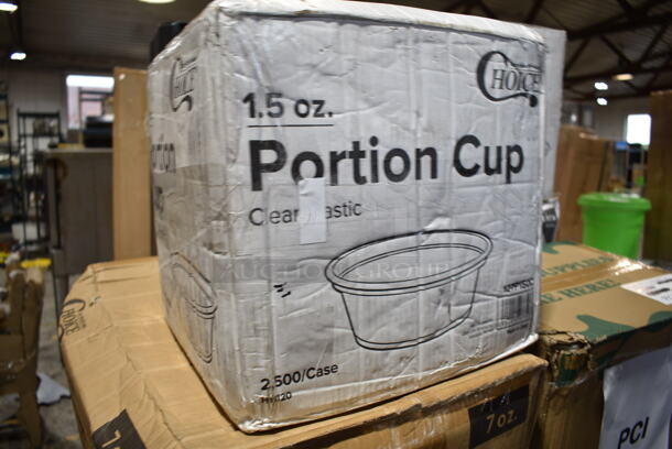 PALLET LOT of 21 BRAND NEW Boxes Including 127RD12BULK Choice 12 oz. Customizable Microwavable Translucent Round Deli Container - 500/Case, 760IC06G Choice 6 oz. Green Paper Frozen Yogurt / Food Cup - 1000/Case, CH12DEF Dart ClearPac SafeSeal 12 oz. Tamper-Resistant, Tamper-Evident Hinged Container with Flat Lid - 200/Case, Choice 1.5 oz Portion Cups, 2 Box 500TW7 Choice 7 oz. Translucent Thin Wall Plastic Cold Cup - 2500/Case, 2 Lavex Black Slim Jim Trash Cans, 65602134 Polar Pak 2134 12" x 8" x 4" Jumbo Clear Hinged Deep Takeout Container - 150/Case, 6140203002CL Pitco 60203002-CL Vlv,Gas Bmvr Lp 10.0 W.C., 6962BLK, Noble Gloves, 2 Box 129MCS38B Choice 38 oz. Black Rectangular Microwavable Heavy Weight Container with Lid 8 3/4" x 6 1/4" x 2" - 150/Case, Choice 3.25 oz Portion Cup Lids, 922485 Vollrath 485 Replacement 1/4" Blade Assembly for 403N Redco Lettuce King I Vegetable Shredder and Slicer, 600DT1 Regency Twist Handle Waste Valve - 3 1/2" Sink Opening. 21 Times Your Bid! - Image 6 of 12