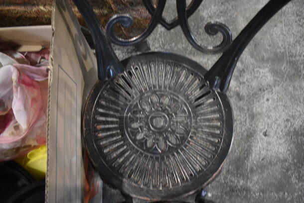 2 Metal Patio Chairs. 17.5x16x35. 2 Times Your Bid! - Image 3 of 4