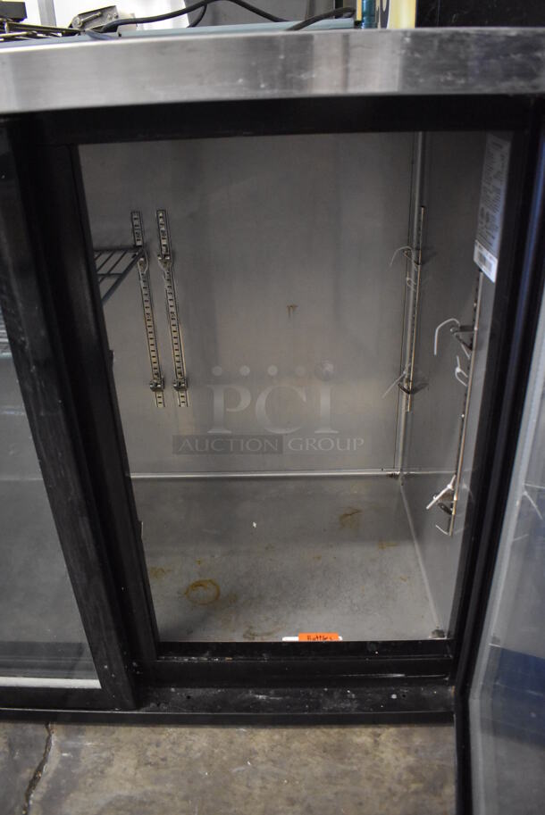 Dukers DBB72-H3 Stainless Steel Commercial 3 Door Back Bar Cooler Merchandiser. 115 Volts, 1 Phase. 73x24x36. Tested and Working! - Image 3 of 7