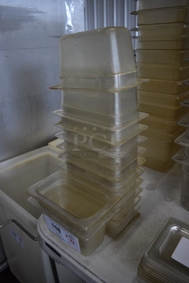 ALL ONE MONEY! Lot of 14 Clear Poly 1/9 Size Drop In Bins! 1/9x4 - Image 3 of 3