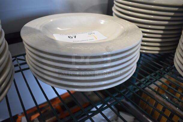 7 White Ceramic Plates. 9x9x1. 7 Times Your Bid! - Image 2 of 4