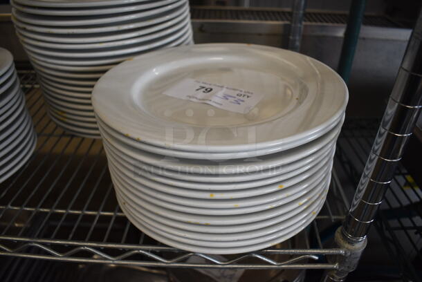 33 White Ceramic Plates. 10.5x10.5x1. 3 Times Your Bid!