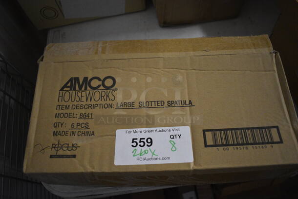 8 BRAND NEW IN BOX! Amco Focus Poly and Metal Spatulas. 14.5". 8 Times Your Bid! - Image 3 of 3