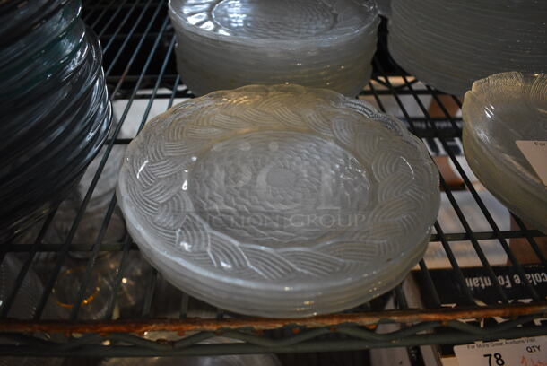 30 Glass Salad Plates. 7.75x7.75x1. 30 Times Your Bid! - Image 1 of 3