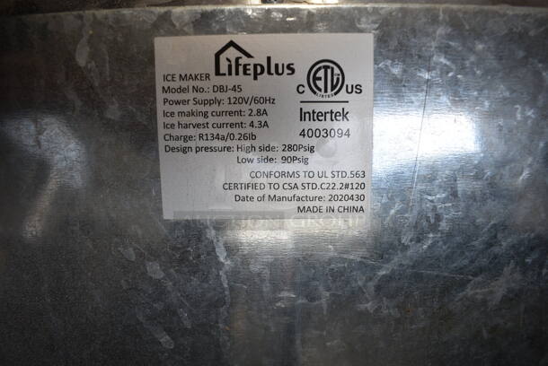 Lifeplus DBJ-45 Stainless Steel Commercial Self Contained Undercounter Ice Machine. 120 Volts, 1 Phase.  - Image 5 of 5