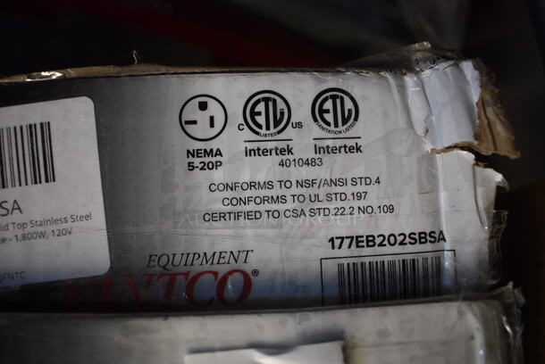 LIKE NEW! Avantco 177EB202SBSA Stainless Steel Countertop Double Burner Solid Top Portable Electric Hot Plate Range. Unit Has Only Been Used a Few Times! 120 Volts, 1 Phase. 23x13x6. Tested and Working! - Image 6 of 7
