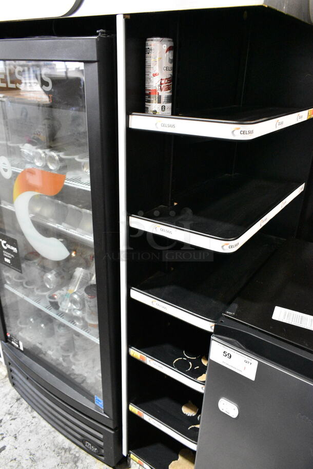 IDW G-10-F334B-HC Metal Commercial Single Door Reach In Cooler Merchandiser w/ Poly Coated Racks and Drink Sliders. 110-120 Volts, 1 Phase. Tested and Working! - Image 4 of 6