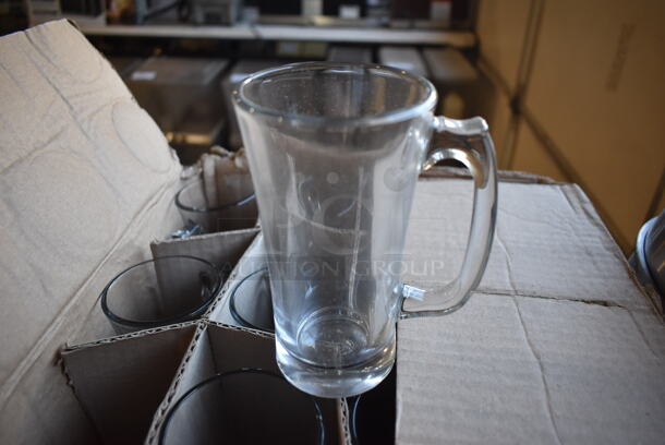 24 BRAND NEW IN BOX! Libbey 5202 10 oz Glass Mugs. 4.5x3x5.5. 24 Times Your Bid!
