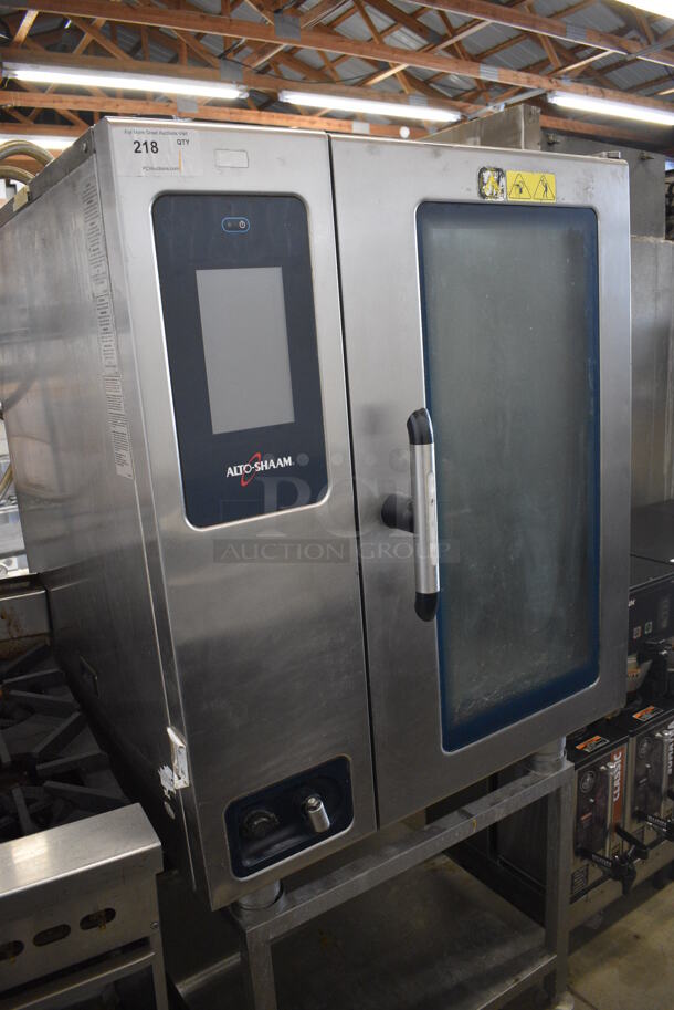 Alto Shaam Stainless Steel Commercial Electric Powered Combitherm Convection Oven on Stainless Steel Equipment Stand. Appears To Be Model CTP10-10E. 35.5x38x69.5 - Image 2 of 5