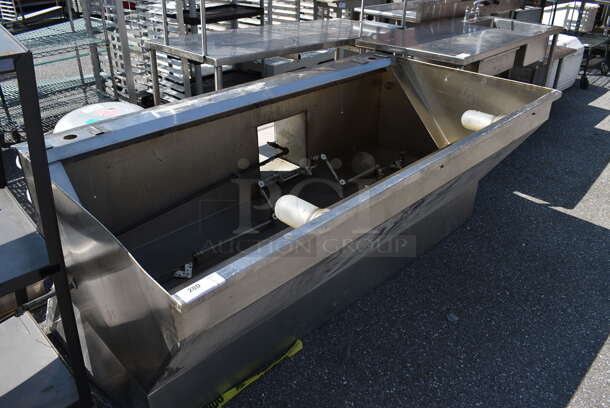7' Stainless Steel Commercial Grease Hood. 84x47x34