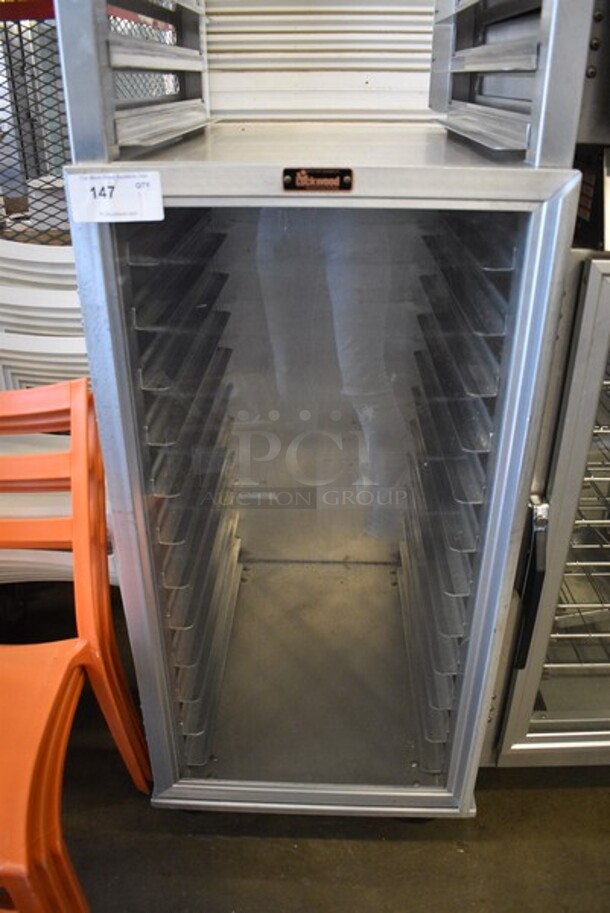 Lockwood Metal Commercial Enclosed Pan Transport Rack w/ Half Size View Through Door on Commercial Casters. 23x30x71 - Image 2 of 5