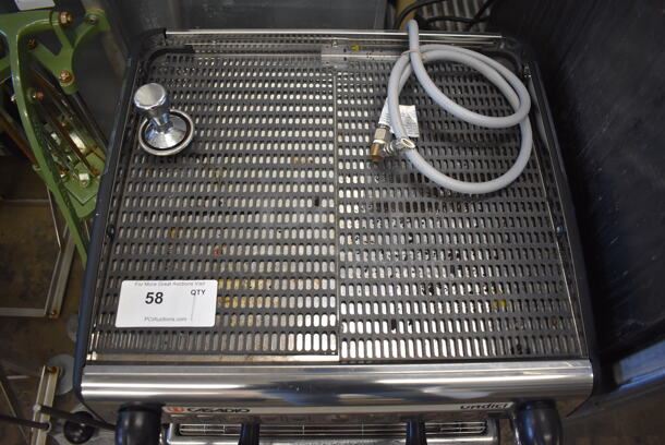 Undici Casadio Stainless Steel Commercial Countertop 2 Group Espresso Machine w/ 2 Portafilters and 2 Steam Wands. 208 Volts, 1 Phase. 21x22x24 - Image 5 of 6