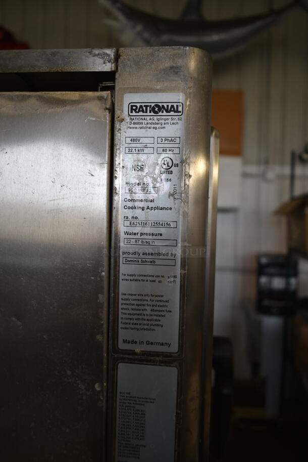 2 2016 Rational Stainless Steel Commercial Combitherm Self Cooking Center Convection Ovens on Commercial Casters. Top Model: SCC WE 62. Bottom Model: SCC WE 102. 480 Volts, 3 Phase. 2 Times Your Bid! - Image 5 of 8