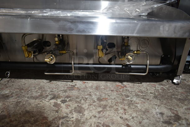 BRAND NEW SCRATCH AND DENT! Cooking Performance Group CPG 351GTCPG72NL Stainless Steel Commercial Countertop Gas Powered Flat Top Griddle. 180,000 BTU. - Image 5 of 6