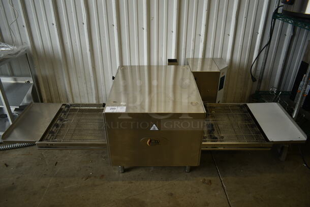 BRAND NEW SCRATCH AND DENT! Cooking Performance Group CPG 351ICOED Stainless Steel Commercial Countertop Electric Powered Impinger Conveyor Pizza Oven with 50" Belt. 240 Volts, 1/3 Phase. Tested and Working! - Image 2 of 9