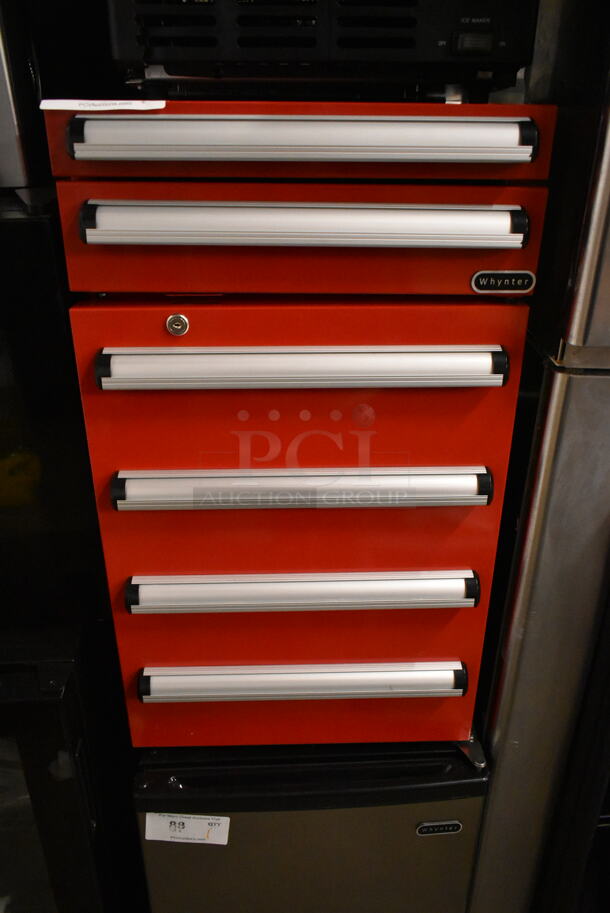 BRAND NEW SCRATCH AND DENT! Whynter TBR-185SR Metal Portable 1.8 cu.ft. Tool Box Refrigerator with 2 Drawers. 115 Volts, 1 Phase. Tested and Working! - Image 2 of 9