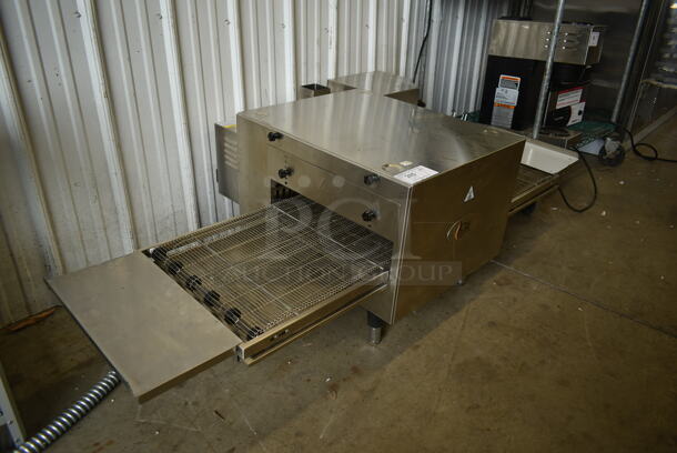BRAND NEW SCRATCH AND DENT! Cooking Performance Group CPG 351ICOED Stainless Steel Commercial Countertop Electric Powered Impinger Conveyor Pizza Oven with 50" Belt. 240 Volts, 1/3 Phase. Tested and Working! - Image 3 of 9