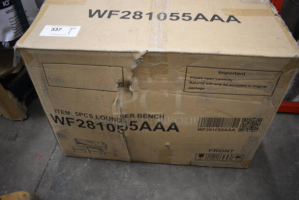 BRAND NEW SCRATCH AND DENT! WF281055AAA 5 Piece Lounger Bench - Image 2 of 7