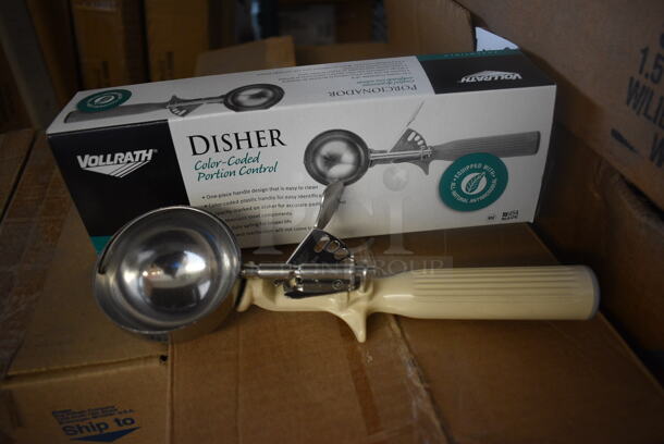 15 BRAND NEW IN BOX! Vollrath Stainless Steel Dishers. 9.5
