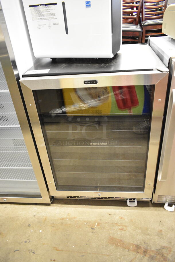 BRAND NEW SCRATCH AND DENT! Whynter BWR-408SB 24 inch Built-In 46 Bottle Undercounter Stainless Steel Wine Refrigerator Merchandiser. 115 Volts, 1 Phase. Tested and Working! - Image 2 of 8