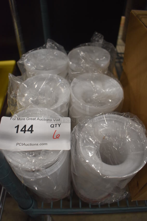 ALL ONE MONEY! Lot of 6 BRAND NEW! White Poly Bottles. 4x4x13 - Image 3 of 4