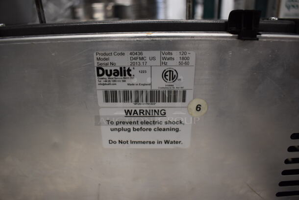 Dualit D4FMC US Metal Countertop 4 Slot Toaster. 120 Volts, 1 Phase. 16x9x9 - Image 5 of 5