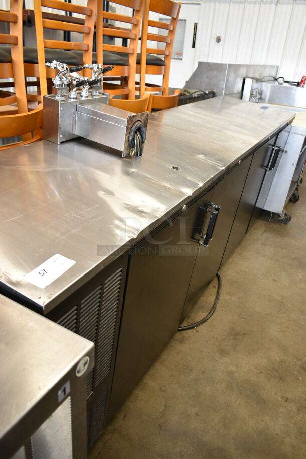 Perlick BS108 Metal Commercial Direct Draw Kegerator w/ 6 Tap Beer Tower on Commercial Casters. 115 Volts, 1 Phase. Tested and Powers On But Does Not Get Cold - Image 2 of 9