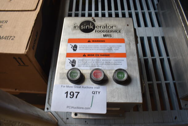BRAND NEW! Insinkerator Model MRS-14 Stainless Steel Garbage Disposal Control Box. Goes Great w/ Lot # 5! 7x6x9