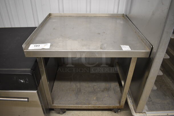 Stainless Steel Commercial Equipment Stand w/ Under Shelf on Commercial Casters. 24x22.5x25