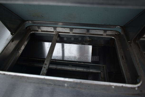 Delfield Stainless Steel Commercial Sandwich Salad Prep Table Bain Marie Mega Top w/ 4 Drawers and 2 Tier Over Shelf.  - Image 7 of 9