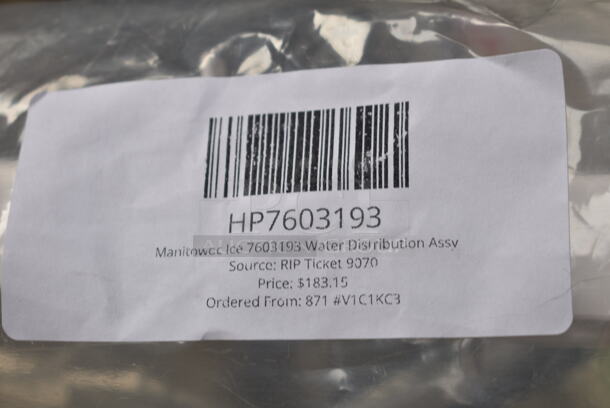 3 BRAND NEW SCRATCH AND DENT! Items; HP4004753 Manitowoc Ice 4004753 Curtain, Water, Vac Form, HP4304643 Manitowoc Ice 4304643 Curtain, Water and HP7603193 Manitowoc Ice 7603193 Water Distribution Assy. 3 Times Your Bid! - Image 5 of 5