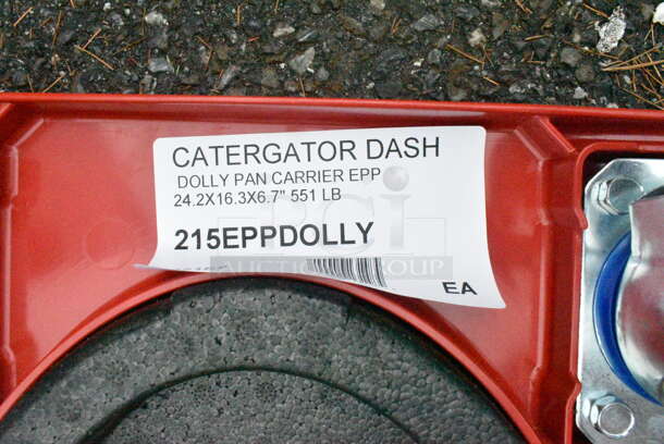 BRAND NEW SCRATCH AND DENT! CaterGator 215EPPDOLLY Dash Red Compact Dolly for EPP Food Pan Carriers - 550 lb Capacity - Image 6 of 7