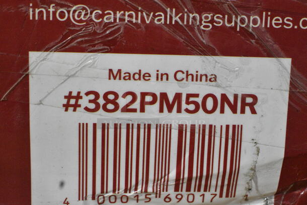 BRAND NEW SCRATCH AND DENT! Carnival King 382PM50NR Royalty Series 12 oz. Red Commercial Popcorn Machine / Popper. 120 Volts, 1 Phase. Tested and Working! - Image 3 of 3