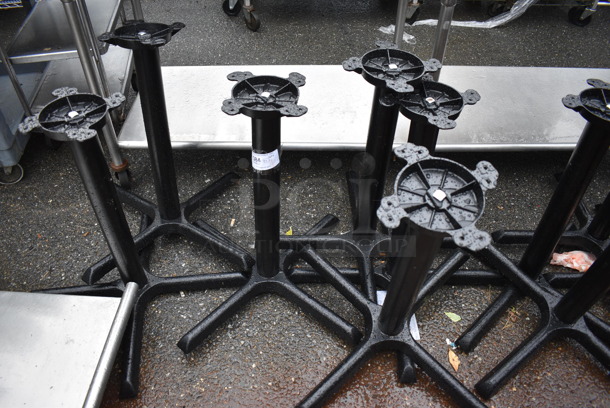 14 Black Metal Table Bases. 31x31x29. 14 Times Your Bid!