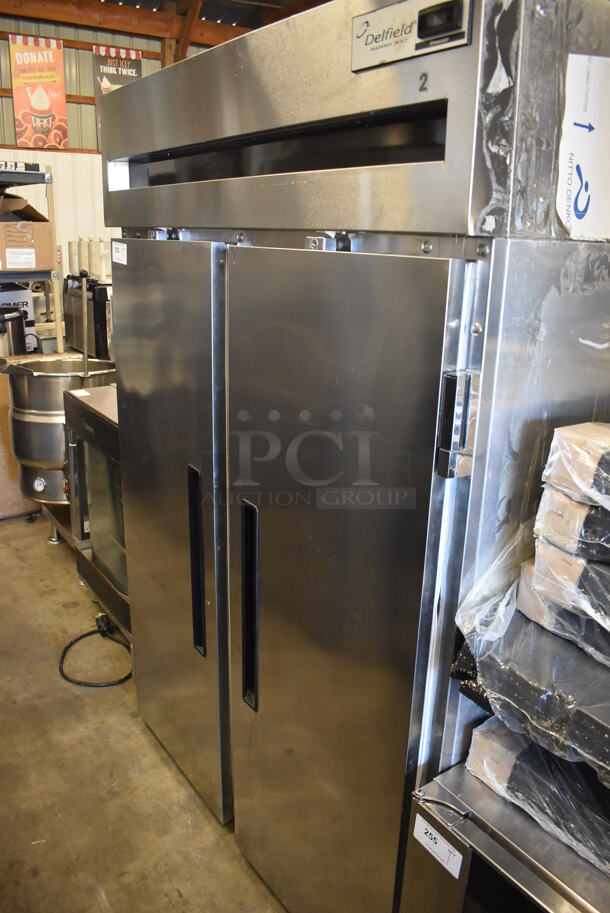 Delfield 6000 XL Stainless Steel Commercial 2 Door Reach In Freezer. 51x32x75. Tested and Working! - Image 2 of 5