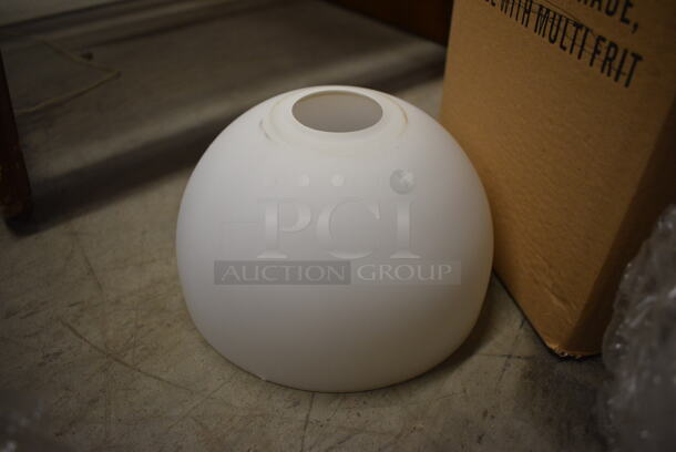 8 White Light Shades. 7x7x4.5. 8 Times Your Bid! - Image 2 of 2