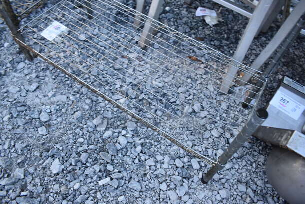 Chrome Finish Single Tier Wire Shelving Unit. BUYER MUST DISMANTLE. PCI CANNOT DISMANTLE FOR SHIPPING. PLEASE CONSIDER FREIGHT CHARGES. 30x14x14 - Image 3 of 3