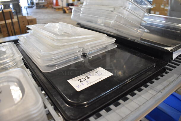 ALL ONE MONEY! Lot of 7 Various Poly Drop In Bin Lids! Includes Full and Half Size. - Image 3 of 3