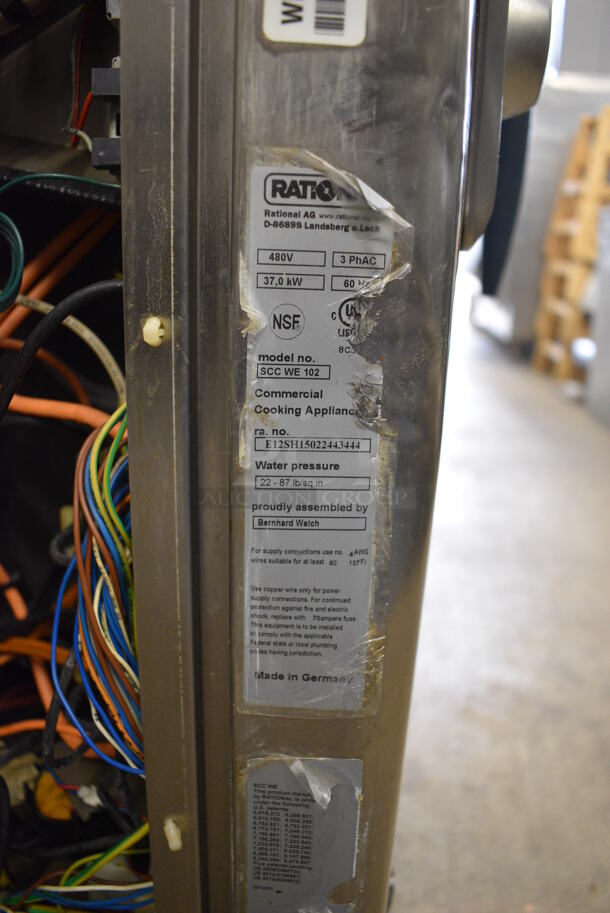 2 Rational Stainless Steel Commercial Combitherm Self Cooking Center Convection Ovens on Commercial Casters. Top Model: SCC WE 62. Bottom Model: SCC WE 102. 480 Volts, 3 Phase. 42x40x72. 2 Times Your Bid! - Image 6 of 9