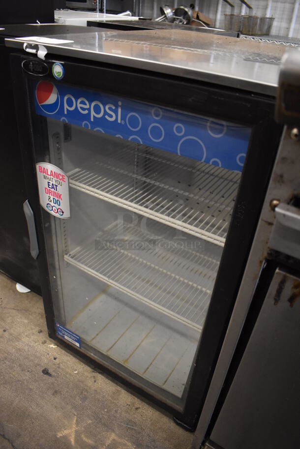 QBD DC6LP-HC Metal Commercial Single Door Reach In Mini Cooler Merchandiser w/ Poly Coated Racks. 120 Volts, 1 Phase. 20.5x26x34. Tested and Working! - Image 3 of 5