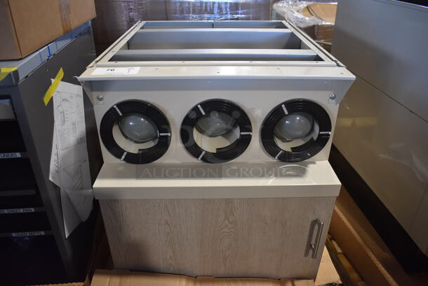 BRAND NEW! Royston Metal Soda Station w/ 3 Cup Dispensers and 2 Doors. 24x31x27 - Image 1 of 7