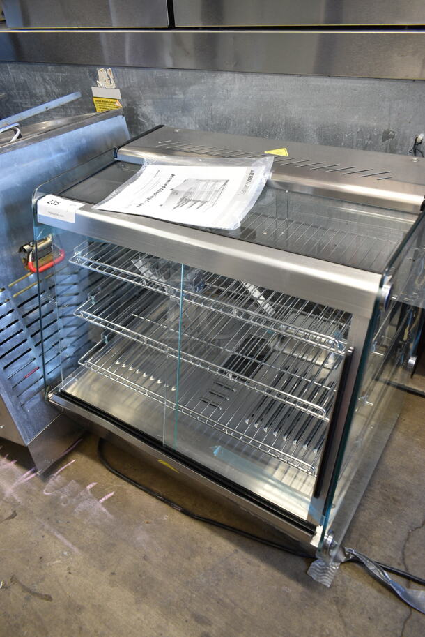 BRAND NEW SCRATCH AND DENT! ServIt 423HDM26SA 26" Self / Full Service 3 Shelf Countertop Heated Display Case with Sliding Doors. 120 Volts, 1 Phase. Tested and Working! - Image 3 of 8