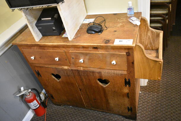 Wooden Counter w/ POS System. (main dining room)  - Image 3 of 3