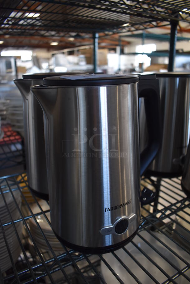 2 Farberware FW12SS100024405 Stainless Steel Electric Kettles. 120 Volts, 1 Phase. 9x6x10.5. 2 Times Your Bid! - Image 3 of 5