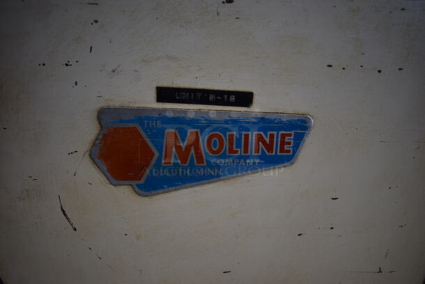 Moline Metal Commercial Floor Style Dough Sheeter on Commercial Casters. 250 Volts, 3 Phase. 56x30x55 - Image 4 of 9